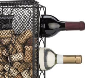 img 1 attached to 🍷 Brentmoor 3-Bottle Wine Rack and Cork Holder in Black with Wine Charms Included