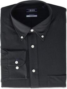 img 1 attached to 👕 IZOD Regular Stretch Gingham Shirts: Sleek Men's Clothing Collection