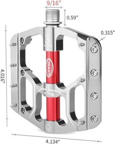 img 2 attached to Premium CXWXC Road/MTB Bike Pedals: 3 Bearings, 9/16” Aluminum Alloy Pedals with Removable Anti-Skid Nails – Enhance Your Mountain Biking Experience