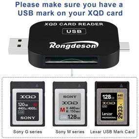 img 3 attached to 📸 Rongdeson XQD Card Reader: USB & Type C Connection, Compatible with Sony G/M Series & Lexar 2933x 1400x + All USB Mark XQD Cards