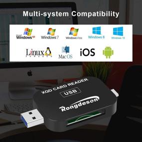 img 1 attached to 📸 Rongdeson XQD Card Reader: USB & Type C Connection, Compatible with Sony G/M Series & Lexar 2933x 1400x + All USB Mark XQD Cards