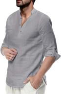 👕 cotton henley casual sleeve men's shirts - hippie inspired clothing logo