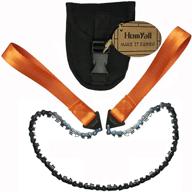 🪓 homyall pocket chainsaw 24-33 teeth - cut blades on every link for 3x faster wood cutting. 36-16 teeth long chain pocketsaw for outdoor hiking, camping, survival gear & garden work with carrying pouch логотип