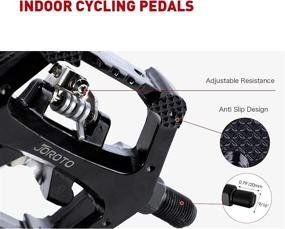 img 2 attached to 🚲 JOROTO SPD Pedals: 9/16'' Hybrid Cleats for Shimano SPD System | Spin Indoor Exercise Bikes with Toe Cages, Clips, Straps, and Sealed Bearing Spindle