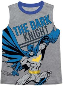 img 2 attached to Warner Bros. Batman and The Flash Superhero Short Sleeve T-Shirt, Tank Top, and Mesh Shorts Set for Justice League Boys