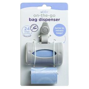 img 3 attached to 👜 Ubbi Retractable On-the-Go Bag Dispenser: A Must-Have Diaper Bag Accessory for Newborns, Travel, and Baby Gifts, with Lavender Scent and Stylish Gray Design