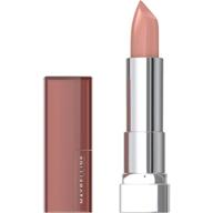 💄 maybelline color sensational lipstick - cream finish, hydrating lip makeup in nude, pink, red, and plum lip shades - nude lust, 0.15 oz (packaging may vary) logo