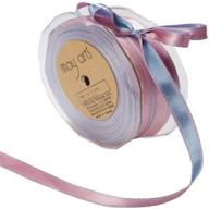 🎀 may arts light blue and pink satin ribbon - 3/8-inch width: perfect for crafting logo