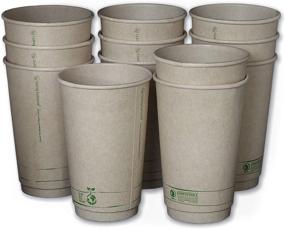 img 4 attached to 🌿 eco-friendly 16oz coffee cups with built-in sleeves - pack of 90