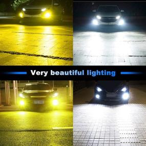 img 3 attached to H3 LED Fog Light Bulb 3030SMD 35W H3 Lights Bulbs 1900LM H3 Dual Color Fog Light 6000K White 3000K Golden Yellow DRL Replacement 2 PCS ( White/ Golden)