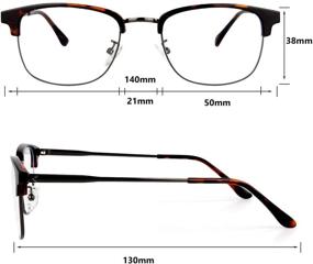 img 3 attached to 👓 Livho Computer Blue Light Blocking Glasses: Retro Metal Frame Eyeglasses for Women/Men (Leopard Print)