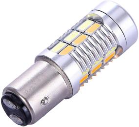 img 3 attached to 🔦 Pair of 2 - 1157 2057 2357 7528 White Yellow Switchback LED Light Bulbs with Projector, 22 SMD for Standard Socket (Not CK)