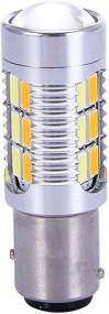 img 2 attached to 🔦 Pair of 2 - 1157 2057 2357 7528 White Yellow Switchback LED Light Bulbs with Projector, 22 SMD for Standard Socket (Not CK)