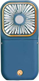 img 4 attached to 🌬️ TeochewTech Mini USB Rechargeable Portable Necklace Fan F30-BLUE: 3 Speeds, Adjustable Wind, Cell Phone Stand - Perfect for Women, Girls, Office, Outdoor, and Travel