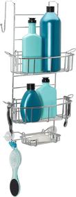 img 4 attached to 🚿 Zenna Home Over-The-Shower Door Caddy: Chrome 7803SS - Optimize Bathroom Storage Space!