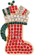 🌲 glam & joy holiday christmas tree brooch pin embellished with colorful crystal lights and ornaments logo