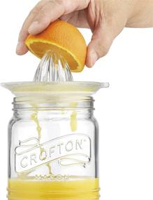 img 3 attached to 🍊 Mason Jar Citrus Juicer with Stainless Steel Lid - 3-Piece Glavers Original Glass Canning Jar (33.8 Oz) with Reamer and Lid - Manual Squeezer for Orange Juice, Lemonade, and More