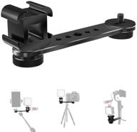 enhance your photography setup with the triple cold shoe extension bar for gopro, gimbal, tripod, and more! logo