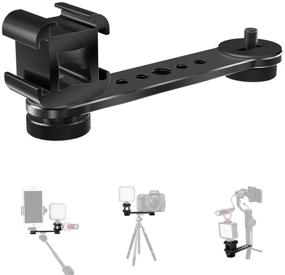 img 4 attached to Enhance Your Photography Setup with the Triple Cold Shoe Extension Bar for GoPro, Gimbal, Tripod, and more!
