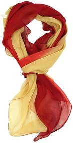 img 2 attached to 🧣 Elegant Long Chiffon Sheer Scarf - Pantonight Shaded Colors for Women's Fashion