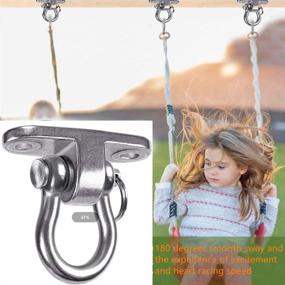 img 1 attached to 🛠️ Dakzhou Silent Bearing Swing Hangers - Heavy Duty 180° Rotate, 1500LB Capacity - Ideal for Playground, Yoga Hammock, Punching Bag and Porch Swing Sets