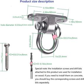 img 2 attached to 🛠️ Dakzhou Silent Bearing Swing Hangers - Heavy Duty 180° Rotate, 1500LB Capacity - Ideal for Playground, Yoga Hammock, Punching Bag and Porch Swing Sets