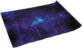 img 2 attached to 🐠 POPETPOP Fish Tank Sticker Background - Blue Starry Sky Aquarium Backdrop - PVC Adhesive Decor Paper Cling Decals Poster - 24" W x 16" H