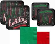 christmas plates napkins holiday party logo