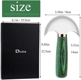 img 3 attached to 🔪 Small Leather Working Knife with Wooden Handle for Cutting, Trimming, and Engraving - DIUDUS Round Head Leather Knife