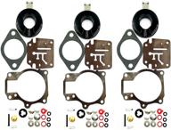 johnson evinrude carburetor rebuild kit with float | 3-pack | fits 18-75 hp outboard motors | replaces sierra 18-7222 18-7042 mallory 9-37107 | part #396701 392061 398729 logo