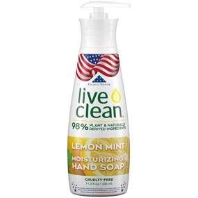 img 2 attached to Lemon Mint Liquid Hand Soap 🍋 by Live Clean - 11.3 Fl Oz