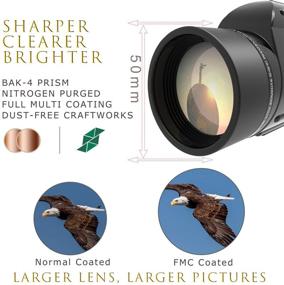 img 2 attached to 🔭 Emarth High Power 10-30X50 Zoom Monocular Telescope with BAK4 Prism - Waterproof, Fog Proof - Ideal Gifts for Men, Bird Watching, Camping, Hunting, Wildlife and Traveling
