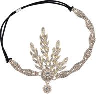 🌟 babeyond art deco 1920's flapper great gatsby inspired leaf medallion pearl headpiece headband - enhanced seo logo