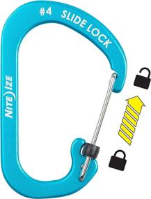 img 3 attached to 🔵 Nite Ize CSLA4-03-R6 Blue Carabiner, Size No. 4