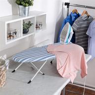 honey-can-do folding tabletop ironing board with iron rest brd-09222 blue: compact & convenient ironing solution! logo