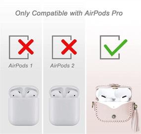 img 3 attached to 🎀 Стильный розовый чехол Secbolt из кожи для Apple AirPods Pro: защитный чехол с ремешком для женщин и девочек в 2019 году.