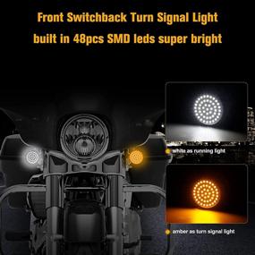 img 3 attached to 🚦 Enhance Visibility with QUASCO LED Turn Signals: Compatible with Harley Street Glide Special, Touring, Softail, Sportster, Road King, Fatboy - Front and Rear Motorcycle Blinkers