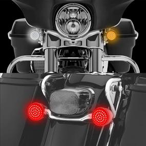 img 1 attached to 🚦 Enhance Visibility with QUASCO LED Turn Signals: Compatible with Harley Street Glide Special, Touring, Softail, Sportster, Road King, Fatboy - Front and Rear Motorcycle Blinkers