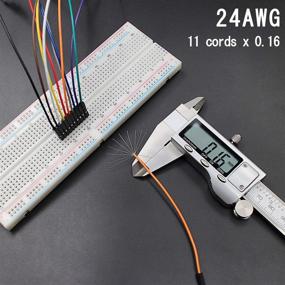 img 1 attached to 🔌 100-Pack Premium Square Head Male to Male Breadboard Jumper Wires 0.1'' 24AWG by Hellotronics - 10 Colors, 30CM Length (1P M/M)