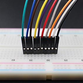 img 3 attached to 🔌 100-Pack Premium Square Head Male to Male Breadboard Jumper Wires 0.1'' 24AWG by Hellotronics - 10 Colors, 30CM Length (1P M/M)