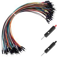 🔌 100-pack premium square head male to male breadboard jumper wires 0.1'' 24awg by hellotronics - 10 colors, 30cm length (1p m/m) logo