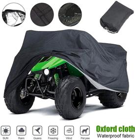 img 4 attached to 🏍️ Оксфордская ткань накидка NEVERLAND для ATV Polaris Predator, Yamaha Raptor, Honda TRX, Kawasaki KFX - черная (57 дюймов Длина x 33 дюйма Ширина x 39 дюймов Высота)