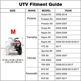 img 3 attached to 🏍️ Оксфордская ткань накидка NEVERLAND для ATV Polaris Predator, Yamaha Raptor, Honda TRX, Kawasaki KFX - черная (57 дюймов Длина x 33 дюйма Ширина x 39 дюймов Высота)