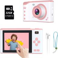 iegeek kids camera: 1080p touch screen toddler toy with 32g memory card logo