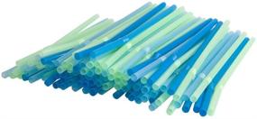 img 4 attached to 🥤 300-Pack Flexi-Strawz Disposable Straws - Flexible Straws for Drinking, Kids and Adults - Ideal Straws for Parties - Blue and Green Colored Straws - Set of 3 Packs