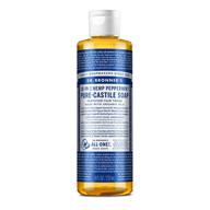 🌿 dr. bronner’s - pure-castile liquid soap (peppermint, 8 ounce): organic, versatile & concentrated - ideal for face, body, hair, laundry, pets, and dishes - vegan & non-gmo logo