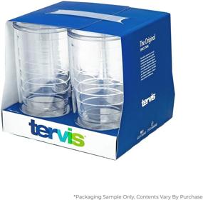 img 3 attached to Tervis 16oz Clear Double Walled Tabletop Insulated Tumbler Cup, Made in USA, Keeps Drinks Cold & Hot - 4pk, Colorful