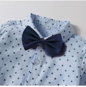 img 2 attached to 👔 Boys' 4 Piece Vest Set in Blue Shirt with Bowtie, Vest, and Pant by Abolai