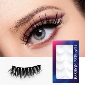 img 2 attached to 👁️ 5D Faux Mink Eyelashes - Handmade Luxurious Fluffy Natural False Eyelashes - Long Soft Reusable Dramatic Eyelashes - 5 Pairs (5D-O5)