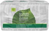 seventh generation white dinner napkin, 250 count, single ply logo